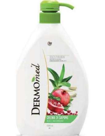 DERMOMED CREMA DI SAPONE LIQUIDO MANI DISPENSER ALOE MELOGRANO 1 LITRO