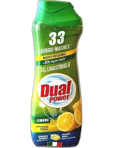 DUAL POWER GEL LAVASTOVIGLIE MULTIFUNZIONE LIMONE 33 LAVAGGI 660 ML