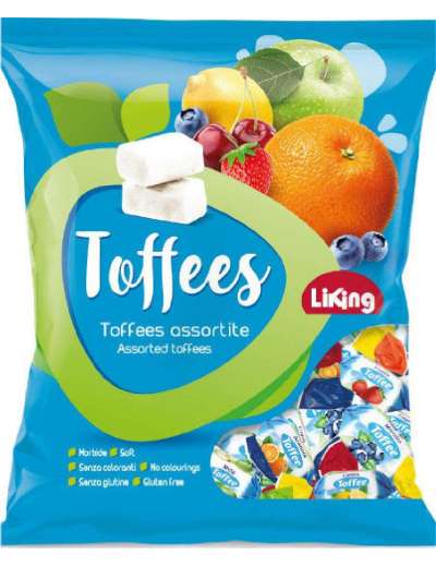 LIKING TOFFEES ASSORTITA FRUTTA CARAM GR 150