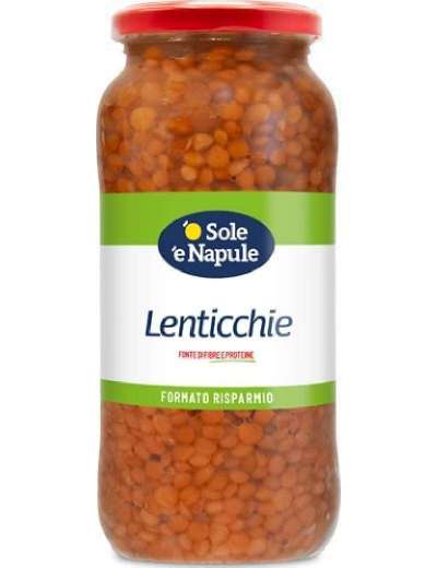 'O SOLE 'E NAPULE LENTICCHIE VETRO GR 540