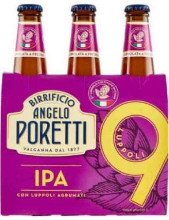 PORETTI 9 LUPPOLI BIRRA IPA CL 33X3