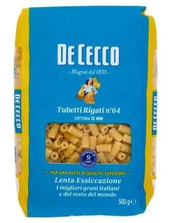 DE CECCO 64 TUBETTI RIGATI...