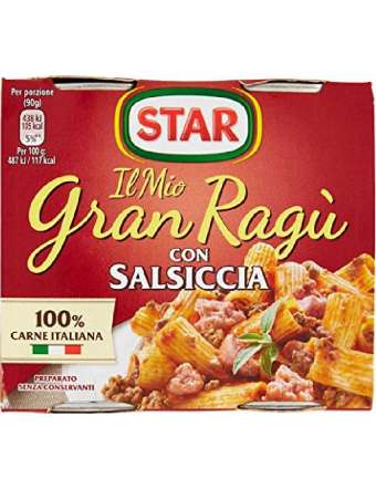 STAR RAGU' SALSICCIA 2X180...