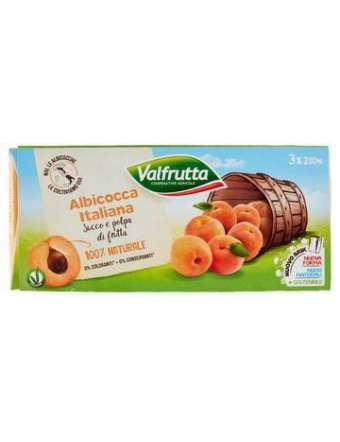 VALFRUTTA SUCCO ALBICOCCA BRIK ML 200X3