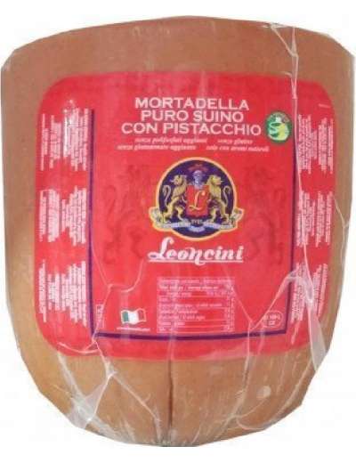LEONCINI MORTADELLA ROSSA CON PISTACCHIO KG 8