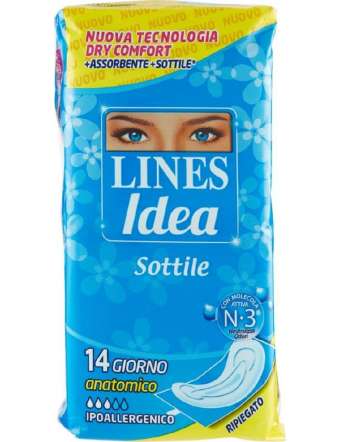 LINES IDEA ULTRA SOTTILI RIPIEGATI ANATOMICI PZ 12