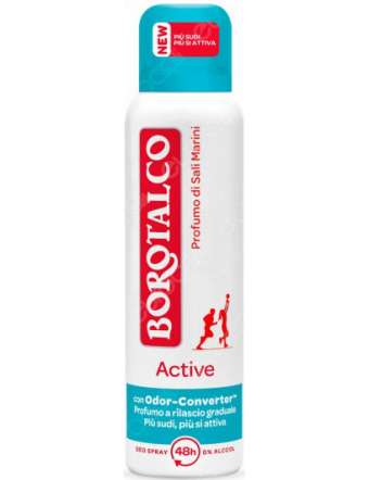 BOROTALCO DEODORANTE SPRAY ACTIVE PROFUMO DI SALI MARINI CON ODOR CONVERTER ML 150