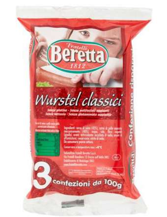 BERETTA WURSTEL SUINO 3X100GR 300