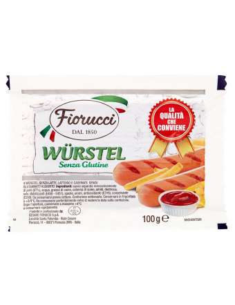 FIORUCCI WURSTEL SENZA GLUTINE GR 100