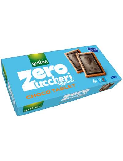 GULLON CHOCO TABLET CIOCCOLATO FONDENTE ZERO ZUCCHERI GR 150