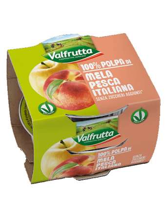 VALFRUTTA POLPA MELA PESCA GR 100X2