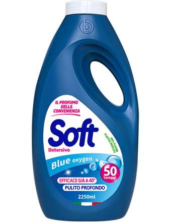 SOFT BLU OXYGEN LIQUIDO LAVATRICE 50 LAVAGGI 2250 ML