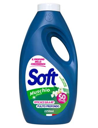 SOFT LIQUIDO LAVATRICE MUSCHIO BIANCO 50 LAVAGGI 2250 ML