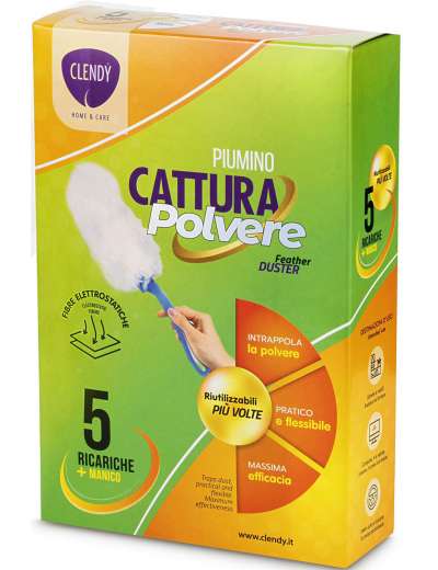 CLENDY PIUMINO CATTURA POLVERE 5 PZ+MAN.