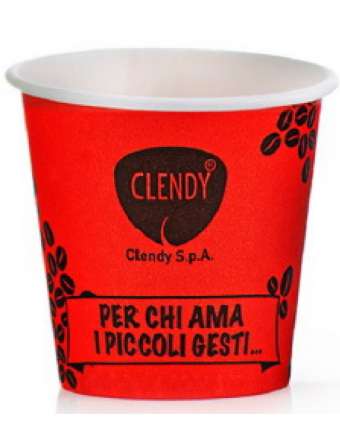 CLENDY BIO BICCHIERI CAFFE ROSSI 50 PZ