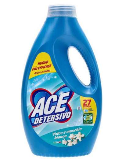 ACE DETERSIVO IVO LIQUIDO LAVATRICE TALCO E MUSCHIO 27 LAVAGGI