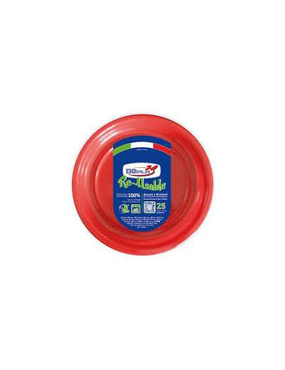 DOPLA PIATTI ROSSI FONDI 25 PZ