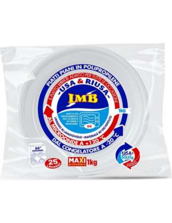 IMB PIATTI PIANI RIUTILIZZ KG 1 PZ 50