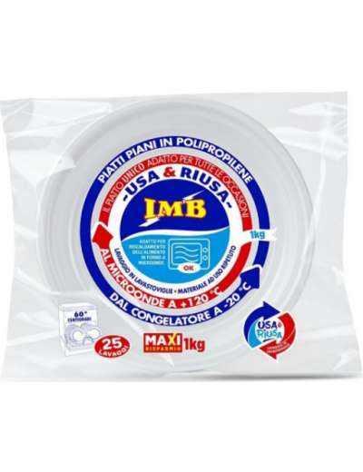 IMB PIATTI PIANI RIUTILIZZ KG 1 PZ 50