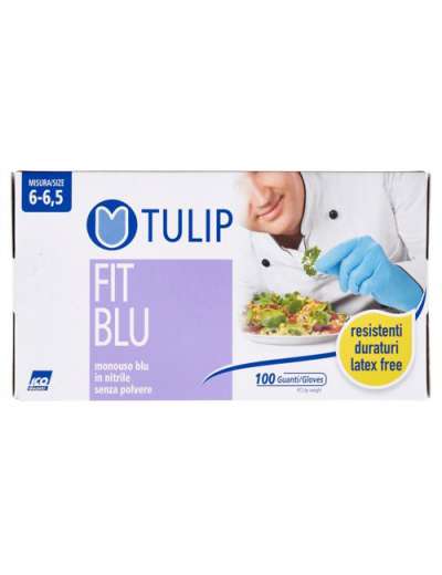 TULIP 100 GUANTI SOFT NITRI BLU TG S