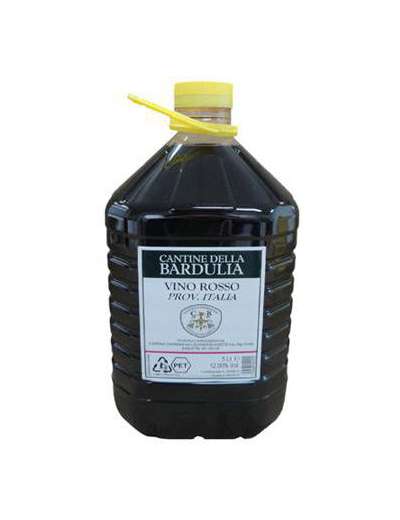 BARDULIA VINO ROSSO 12' ETICHETTA BLU PET LT 5