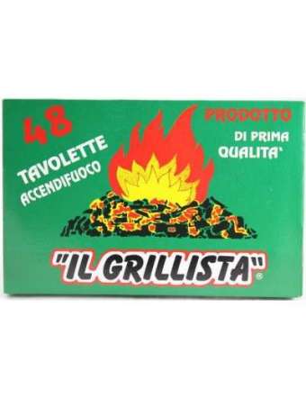 IL GRILLISTA TAVOLETTE ACCENDIFUOCO 48PZ