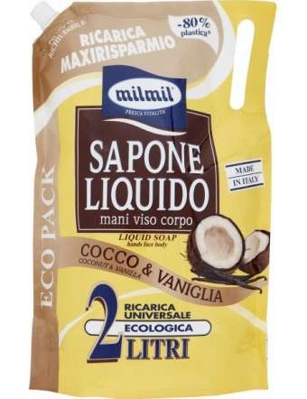 MIL MIL SAPONE LIQUIDO COCCO BUSTA LT 2