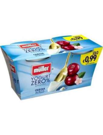 MULLER 0% YOGURT CILIEGIA 2X125 GR