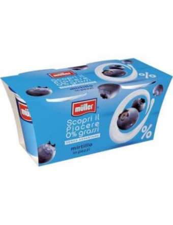 MULLER 0% MIRTILLO YOGURT MAGRO 2X125 GR