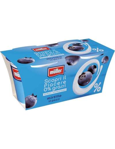 MULLER 0% MIRTILLO YOGURT MAGRO 2X125 GR