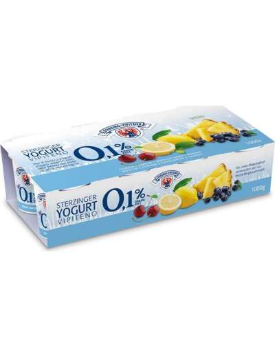 VIPITENO YOGURT CILIEGIA LIMONE MIRTILLO ANANAS 0,1% 8X125 GR