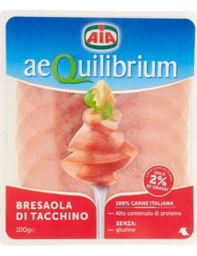 AIA AEQUILIBRIUM BRESAOLA DI TACCHINO GR 100