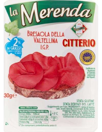 CITTERIO MERENDA BRESAOLA IGP GR 30