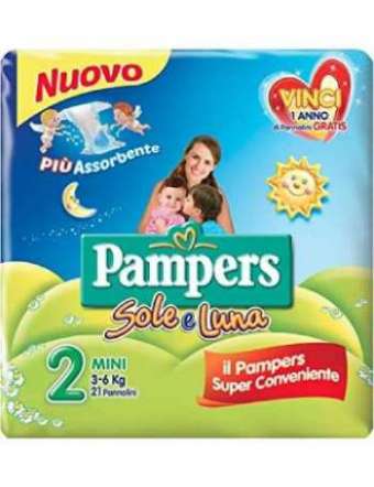 PAMPERS SOLE & LUNA TAGLIA 2 MINI 3-6KG PZ 21