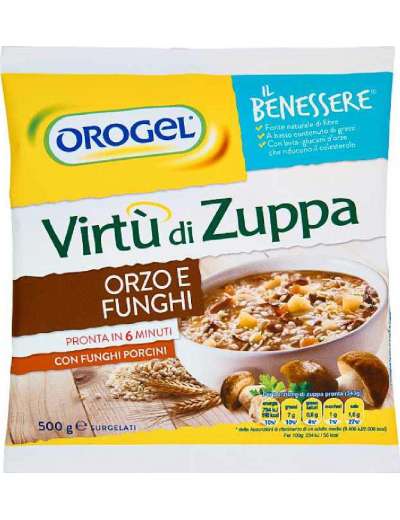 OROGEL VIRTU' DI ZUPPA ORZO E FUNGHI BUSTA GR 500