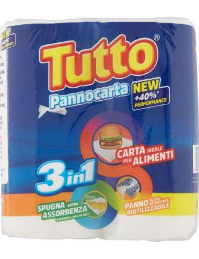 TUTTO PANNOCARTA 3 IN 1 X2 ROTOLI