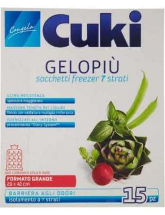 CUKI GELOPIU SACCHETTI FREEZER GRANDE PZ 15