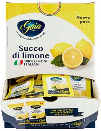 GAIA BUSTINE MONO SUCCO LIMONE GR 5 X 198 PZ