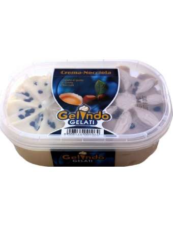 GELINDO GELATO CREMA NOCCIOLA STRACCIATELLA KG 1