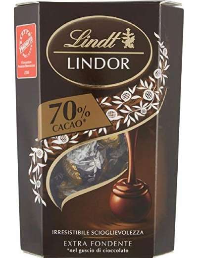 LINDT LINDOR PRALINE 70% FONDENTE GR 200