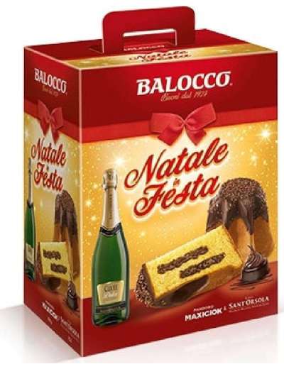 BALOCCO STRENNA NATALE IN FESTA PANDORO MAXICIOK GR 800