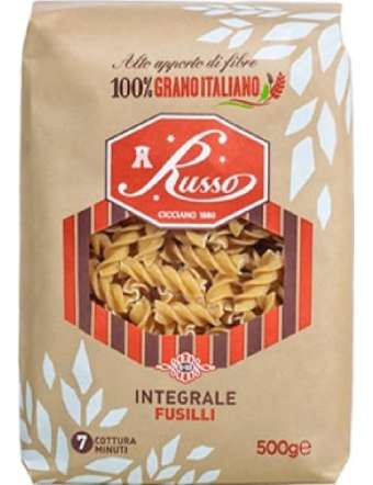 RUSSO PASTA INTEGRALE FUSILLI N 52 GR 500