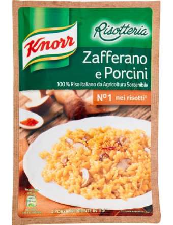 KNORR RISOTTO ZAFFERANO E FUNGHI PORCINI GR 175