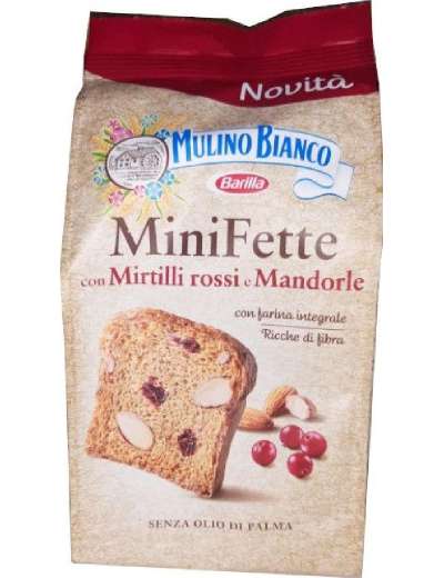 MULINO BIANCO MINI FETTE MIRTILLI ROSSI E MANDORLE GR 90