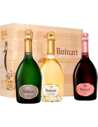 RUINART TRIO R+ROSE+BLANC DE BLANC CL 225