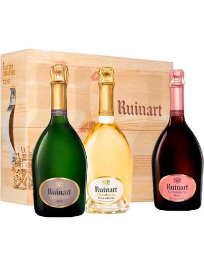 RUINART TRIO R+ROSE+BLANC DE BLANC CL 225