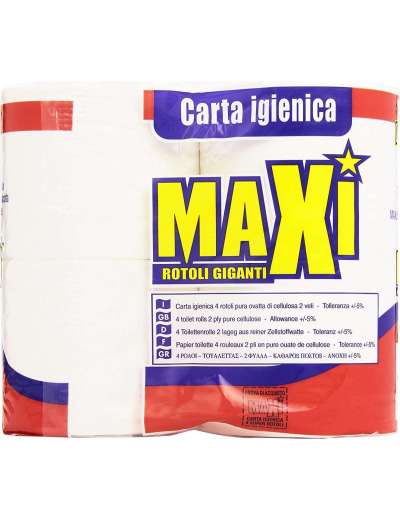 MAXI CARTA IGIENICA 2 VELI 4 ROTOLI