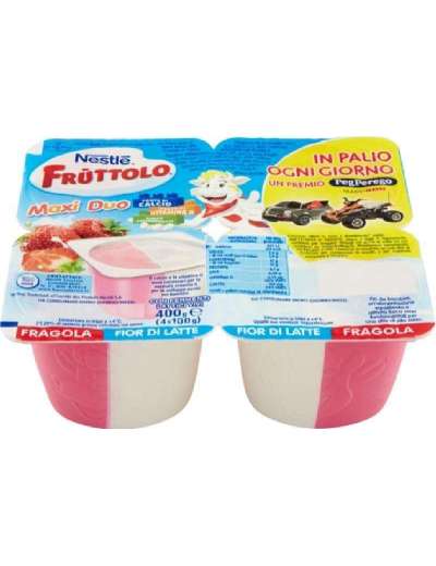 FRUTTOLO MAXIDUO FIOR DI LATTE FRAGOLA 4X100 GR
