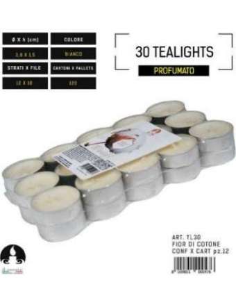 CANDELE PROFUMATE FIOR DI COTONE TEALIGHT PZ 30