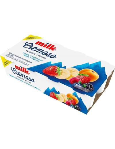MILK YOGURT FRAGOLA ALBICOCCA BANANA FRUTTI B. KG 1